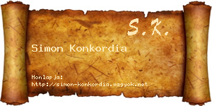 Simon Konkordia névjegykártya
